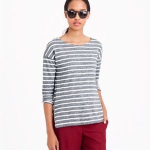 J Crew Side Zip Striped Tee XS